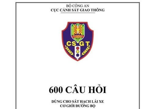 Bộ đề 600 câu hỏi dùng cho sát hạch lái xe cơ giới đường bộ mới nhất 2025 áp dụng từ ngày 01/6 và đáp án